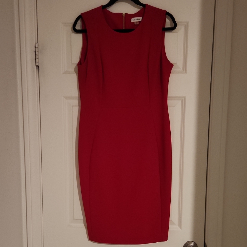 Calvin Klein Red Midi Dress